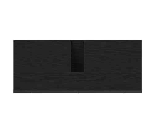 Armario de Lavabo de Baño  Roble Negro 80x33x60 cm Madera Contrachapada