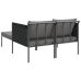 Tumbona  con cojines para 2 personas Anthracite 115x153x69,5 cm Acero