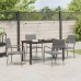 Conjunto de Comedor de Jardín  5 Piezas Gris Ratan Polímero