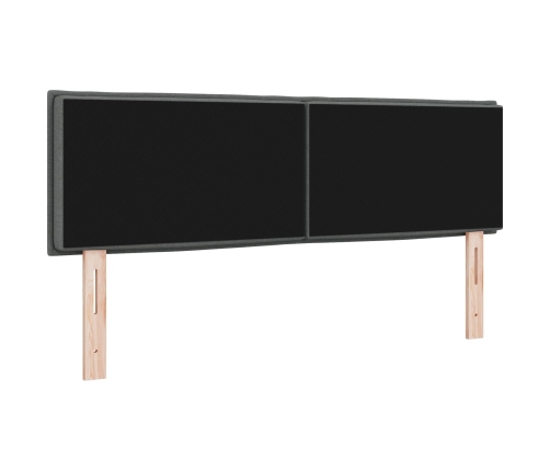 Cabecero  Diseño de Líneas Gris Oscuro 160 cm Tela