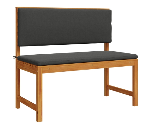 Set de Comedor de Jardín de 5 Piezas con Cojines de Madera de Acacia