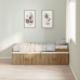 Estructura de Cama  Roble Artisan 100x200 cm