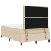 Cama con base de resortes  con colchón crema 120x200 cm Tela