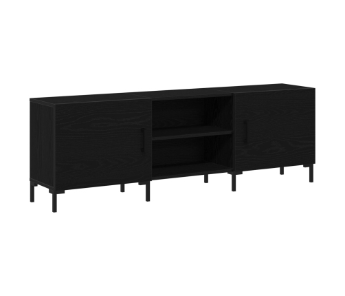 Cabinet de Televisión  Negro Roble 150x30x50 cm Madera Elaborada