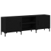 Cabinet de Televisión  Negro Roble 150x30x50 cm Madera Elaborada
