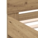 Cama  con luces LED en roble artesanal 90x190 cm de madera compuesta