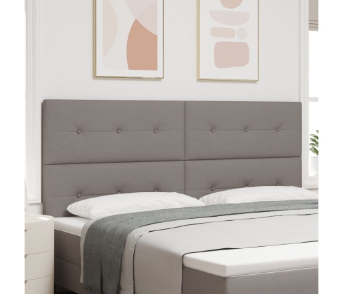 Cabecera  con botones acolchados taupe 200 cm tela