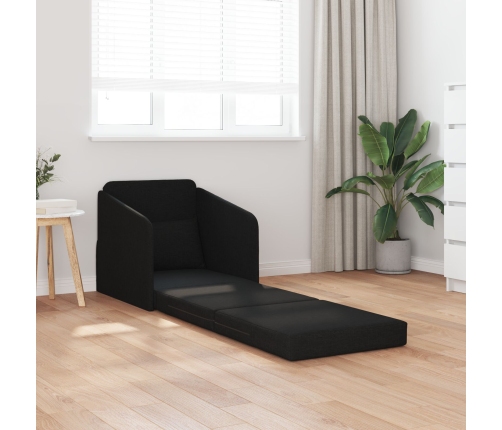Sofá Cama Negro 2-en-1 65x80x83 cm