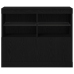 Aparador  con Luces LED Roble Negro 81x37x67 cm