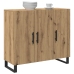 Sideboard  con 3 puertas de roble artesano 90x34x80 cm de madera elaborada