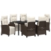 VidaXL Conjunto de comedor de jardín de 7 piezas marrón poliratán