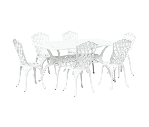 Juego de 4 Blanco Aluminio Fundido 150 cm x 90 cm x 72 cm