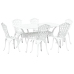 Juego de 4 Blanco Aluminio Fundido 150 cm x 90 cm x 72 cm