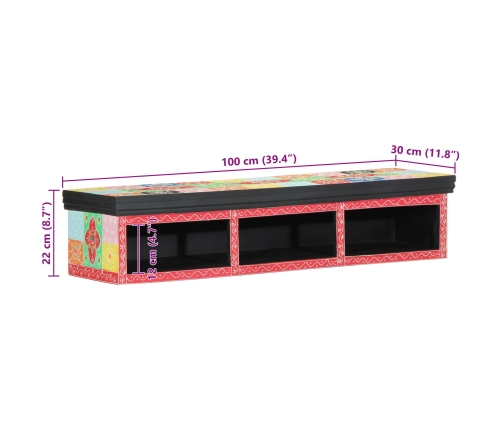 Cabinet de TV Wall Mounted Multicolor 100x30x22cm Madera Ingenerizada