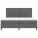 Cama con base y colchón gris oscuro 200x200 cm de tela