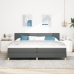 Cama Box Spring  con Colchón Gris Oscuro 200x200 cm Tela