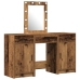 Set de tocador de 3 piezas  con LED de madera envejecida