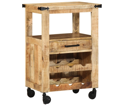 Carro de Cocina 55x40x80 cm Madera Maciza Rústica de Mango