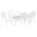 Juego de 4 Blanco Aluminio fundido Grande Inlays decorativos