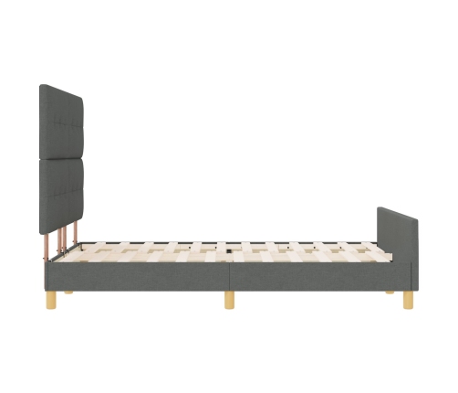 Estructura de cama  Gris oscuro 160x200 cm Tela