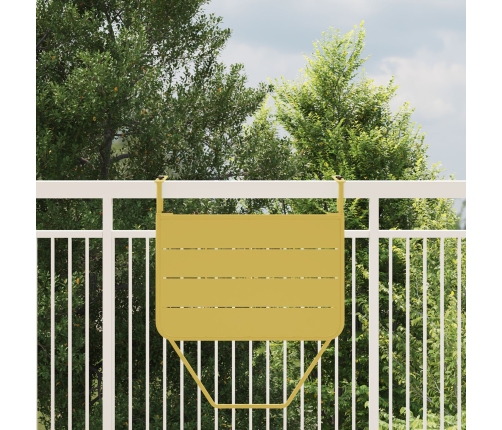 Mesa Plegable Colgante de Balcón  - Dorada, 60x40 cm, Acero