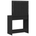 Mesa de tocador  con luces LED en Roble Negro 78,5x41x135 cm