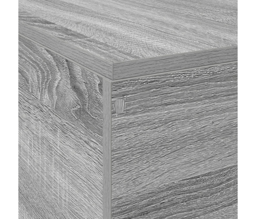 Armazón de cama  Gris Sonoma Tablero de partículas Queen