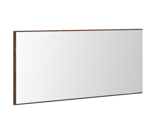 Gabinete Espejo de Baño  con Luz LED Roble Marrón 80x37 cm