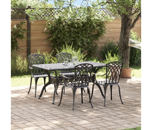 Set de 3 Negro Aluminio Fundido 150x90x72 cm Duradero
