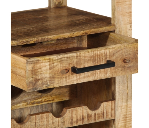 Carro de Cocina 55x40x80 cm Madera Maciza Rústica de Mango