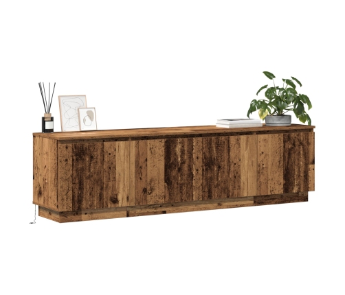 mueble de TV  con LED madera vieja 180x38x49 cm madera elaborada