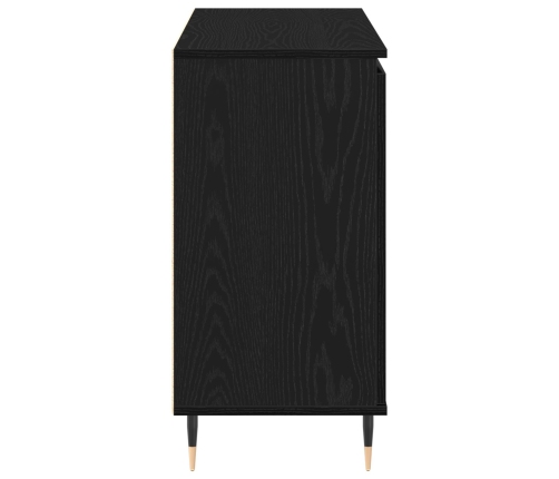 Sideboard  con Puertas y Cajones Negro Roble 101,5x35x70 cm
