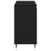 Sideboard  con Puertas y Cajones Negro Roble 101,5x35x70 cm
