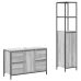 Conjunto de mueble de baño de 2 piezas  Gris Sonoma de madera elaborada