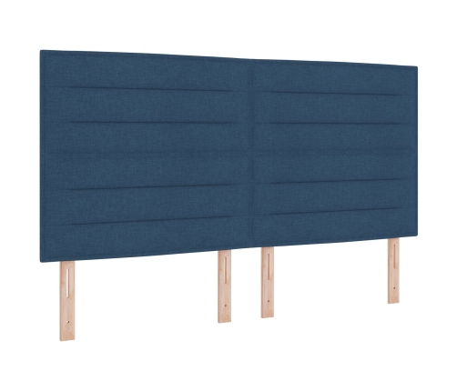 cabecera  diseño de líneas LED azul 90 cm tela
