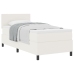 Cama con Somier  con Colchón Crema 100x200 cm Tela de Terciopelo