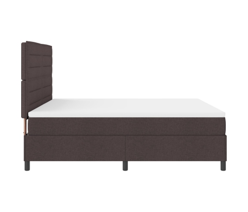 Cama Box Spring  con Colchón Gris Oscuro Super King de Tela