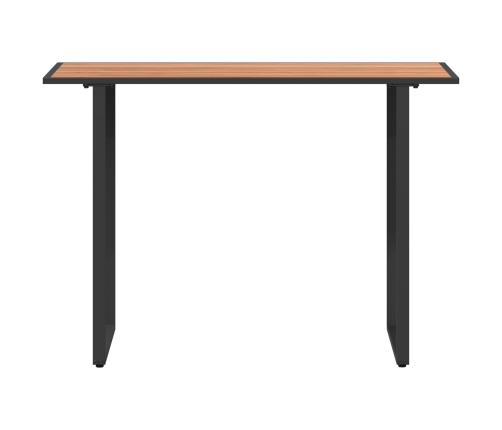 Mesa de Jardín  Marrón 100x55x70 cm DPC y Acero