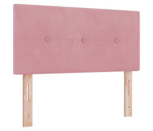 Cabecero  acolchado con botones Rosa 80 cm Terciopelo