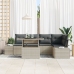 Juego de sofá para jardín  6 piezas Beige, Gris
