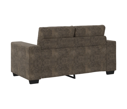 Sofá Loveseat  Gris Oscuro de 120 cm en Cuero Sintético