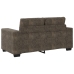 Sofá Loveseat  Gris Oscuro de 120 cm en Cuero Sintético