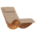 Tumbona Solar Juego de 2 Taupe Madera maciza de Acacia Estándar