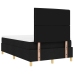 Cama con Base de Resortes Negra 120x200 cm Tela