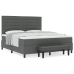 Cama con Box Spring y Colchón Banco Gris Oscuro 180x200 cm Tela