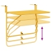 Mesa Colgante para Balcón VidaXL Plegable Mostaza 60x40 cm Acero