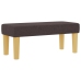 Cama Box Spring  con colchón y banco Marrón Oscuro 100x200 cm Tela