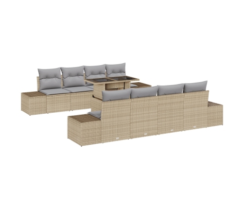 Conjunto de Sofá de Jardín  Set de 7 Beige, Gris
