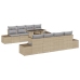 Conjunto de Sofá de Jardín  Set de 7 Beige, Gris