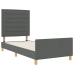 Estructura de Cama  Gris Oscuro 100x200 cm Tela